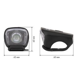 Велосипедный фонарь светодиодный ЭРА VA-701 6 Вт, SMD, аккумуляторный, передний, micro USB, черный | Велосипедные  фонари