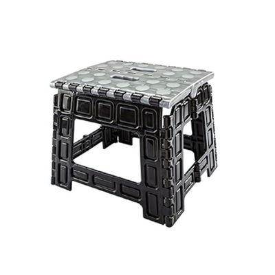 Табурет складной маленький черный-серебро