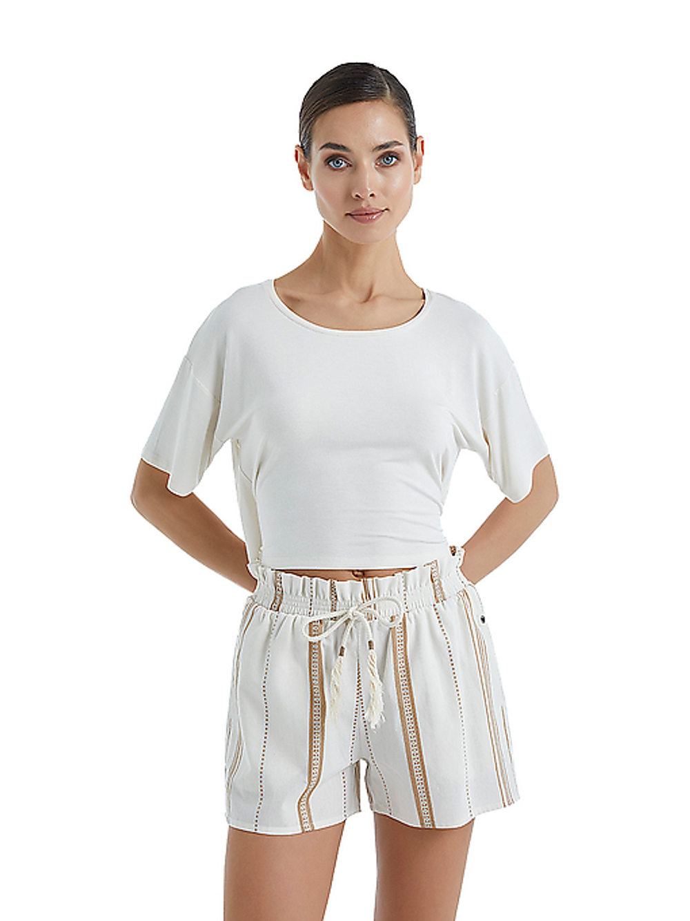 Футболка женская Bohemian Retro Stripes Loungwear