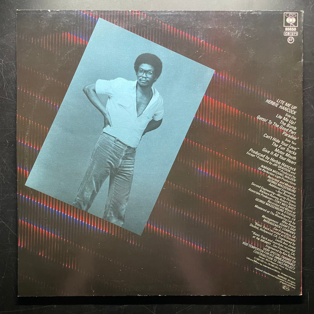 Herbie Hancock ‎– Lite Me Up (Голландия 1982г.)