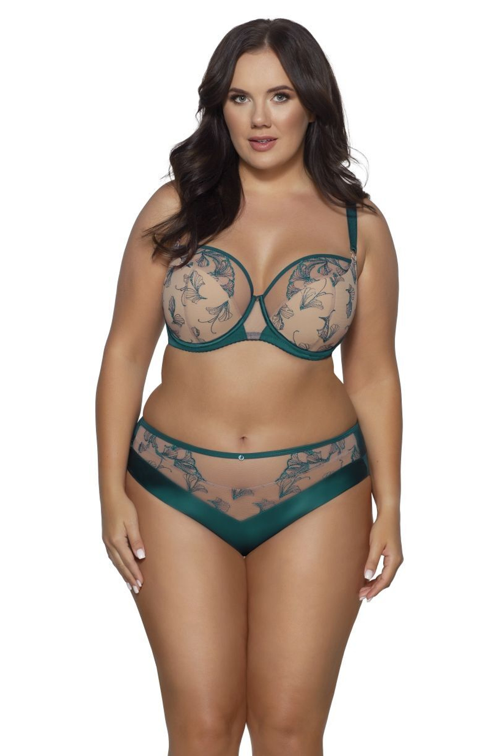 Бюстгальтер Rafia с чашкой +size на тонком поролоне (Размер: 75K) (Цвет: изумрудный)