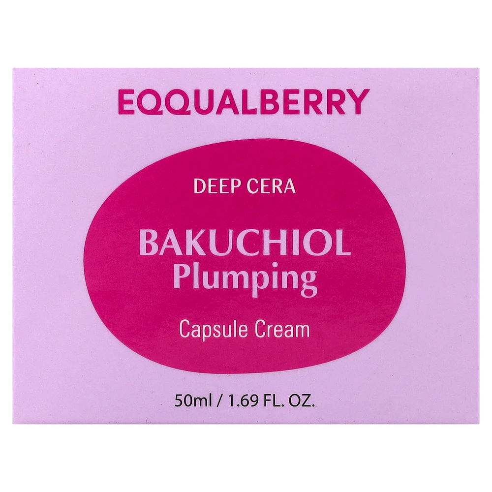 EQQUALBERRY, Deep Cera, Бакучиол, крем для объема в капсулах, 50 мл (1,69 жидк. унции)