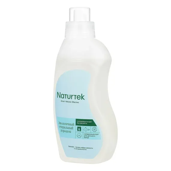 Порошок для стирки 800 гр Naturtek концентрат эко для детского белья гипоаллергенный без аромата 23 стирки