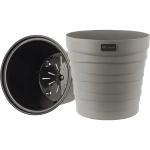 Кашпо для цветов пластиковое 7,5л d-27,1см «Бархан» Серый жемчуг