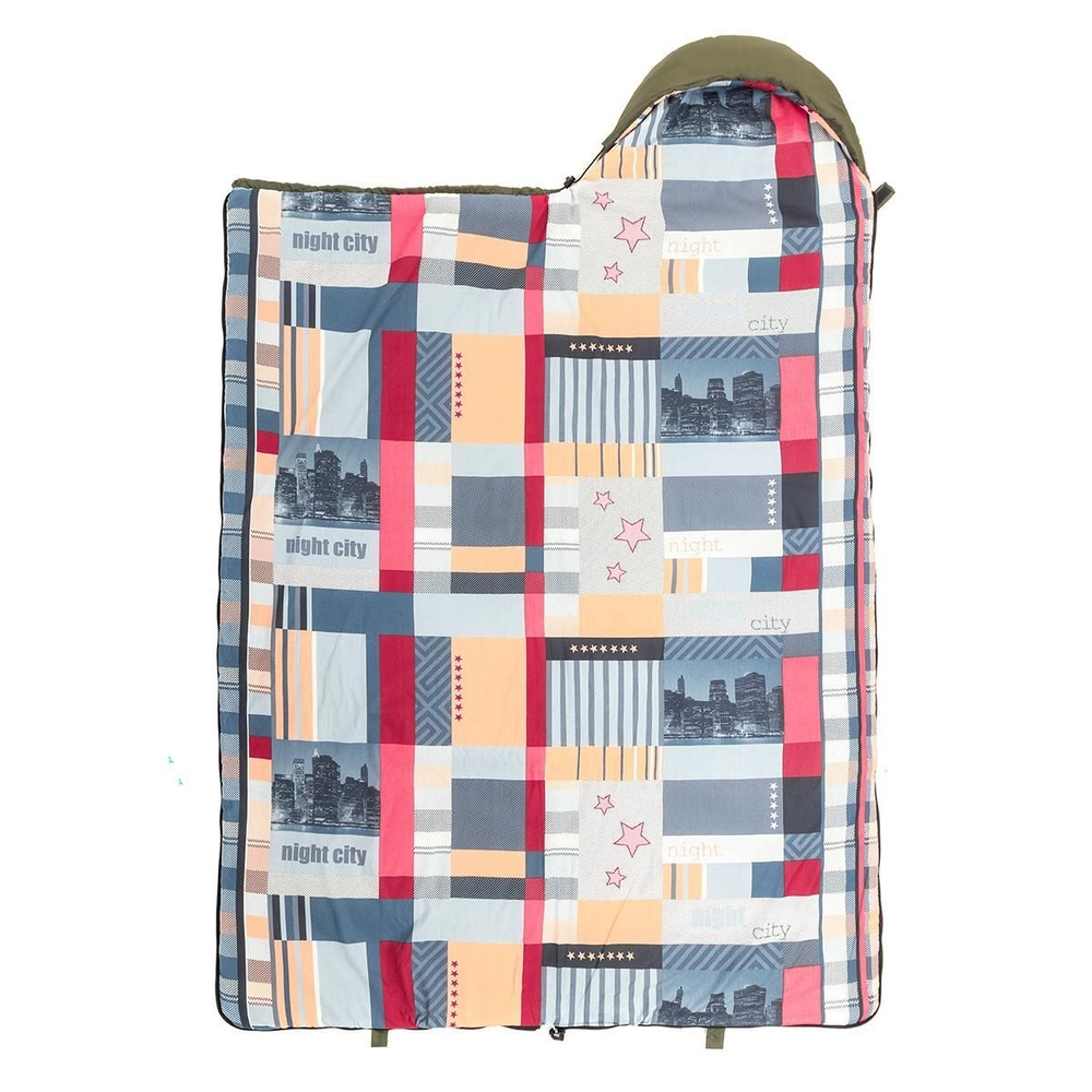 Спальный мешок NISUS TRAVEL 300 зелёный (210х70) Hollowfiber (N-SB-H300-210x70)