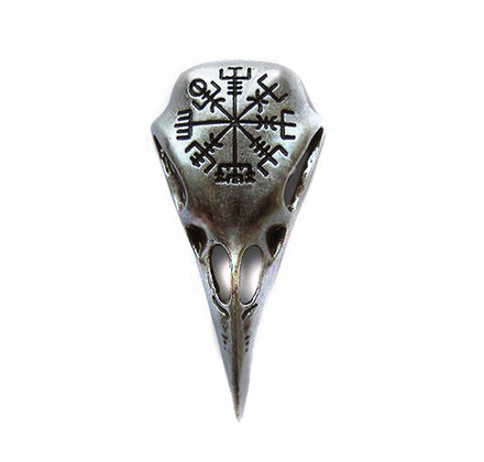 Скандинавский Амулет Череп ворона Символ защиты от врагов МОС-13