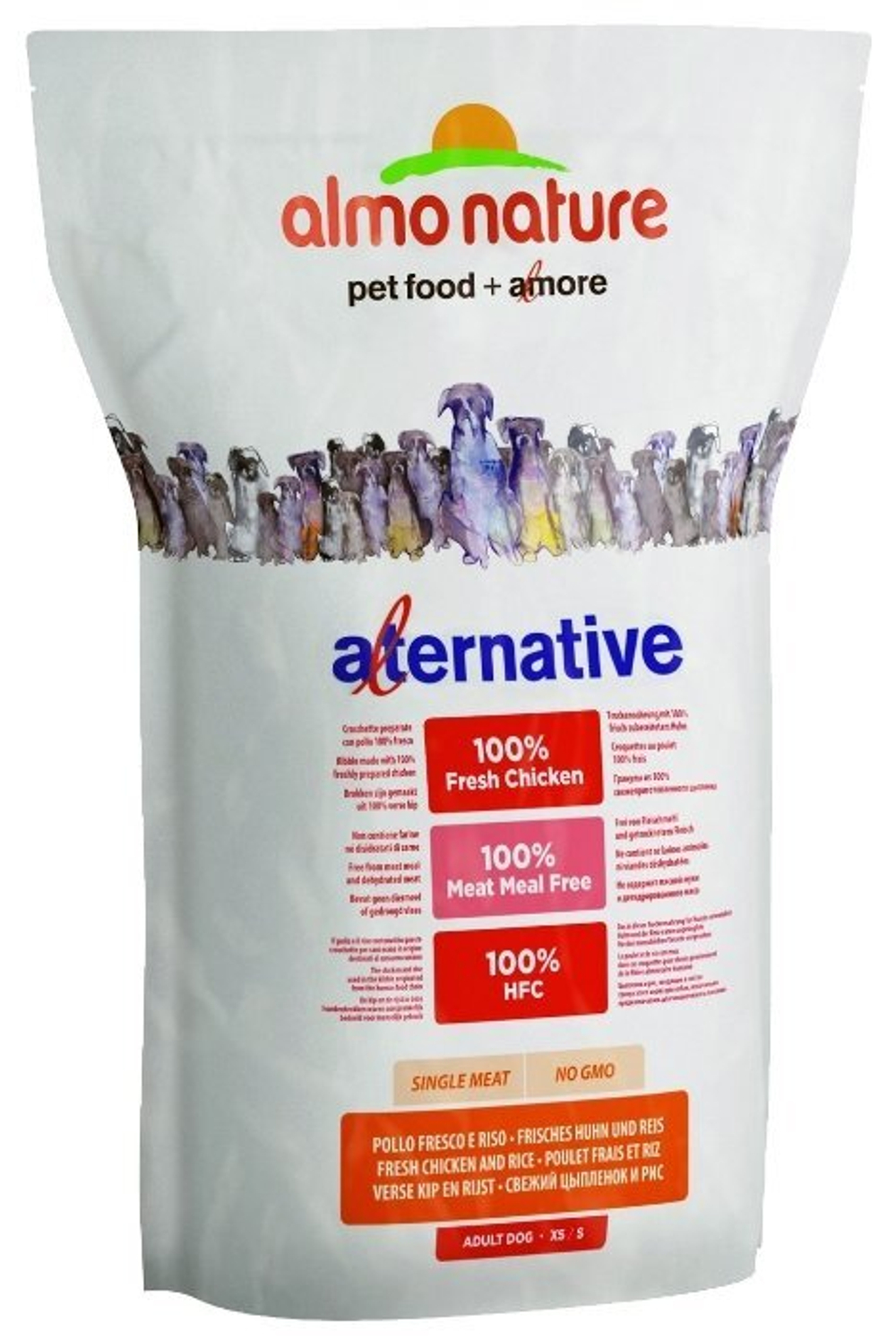 Almo Nature Alternative Корм со свежим цыпленком и рисом (50 % мяса) 3,75 кг