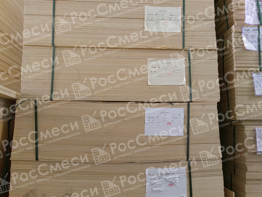Фанера ФК 4 мм 1525х1525 сорт 4/4 нешлифованная НШ береза
