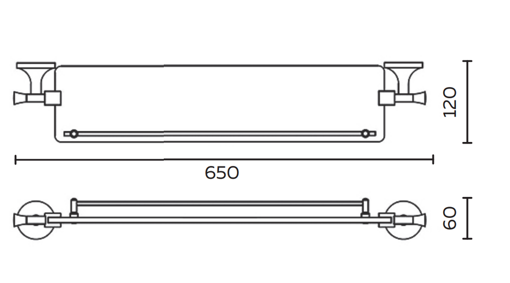 Душевая полка AltroBagno Corposo 082805 Gl