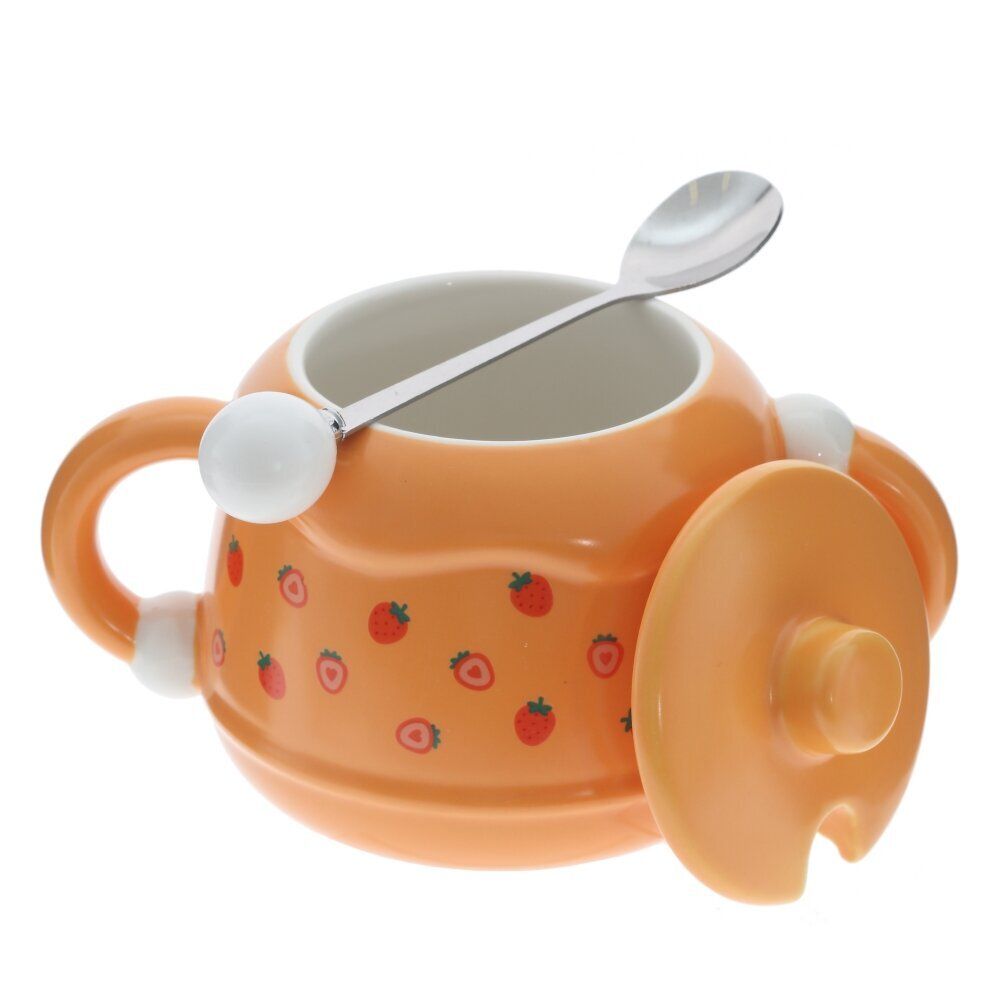 GAEM Кружка с крышкой и ложкой, 380 мл, L16 W11 H10 см, 4в.