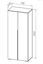 АЙРИ Шкаф ШК-002 (2ств.) Корпус - Кашемир 2,75