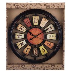 ЧАСЫ НАСТЕННЫЕ КВАРЦЕВЫЕ "РУЛЕТКА" ДИАМЕТР=30 СМ. ЦВЕТ: АНТИК ЦИФЕРБЛАТ ДИАМЕТР=25 СМ. (КОР=6ШТ.)