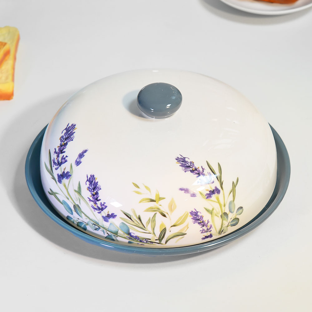Блюдо для блинов "Лаванда и Эвкалипт" 23см, Prima Collection