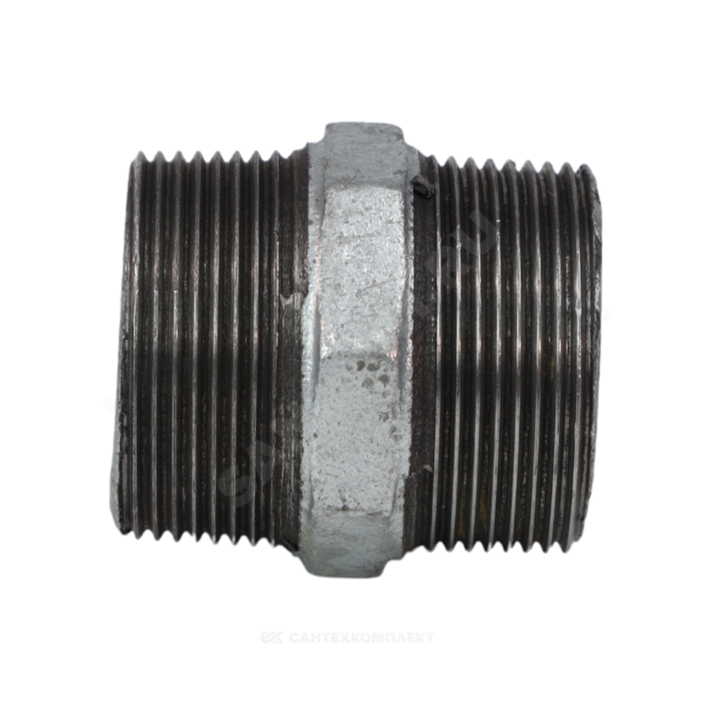 Ниппель прямой чугун оц Ду 40 (1 1/2") НР Fittex PLUS