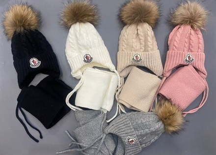 Комплект Moncler (шапка + шарф)
