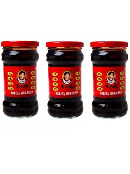 Соус Lao Gan Ma из черных соевых бобов и чили, 280 г 3 шт