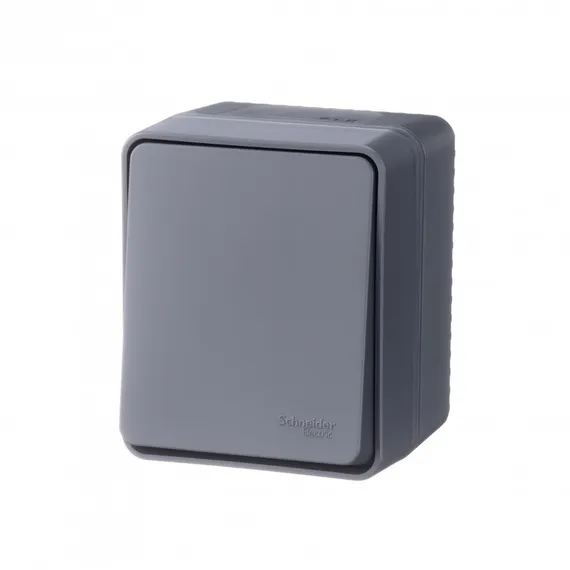Переключатель проходной 1-кл. ОП AtlasDesign PROFI IP54 10AX антрацит SE ATN544061