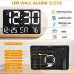 Часы настенные LED MIRROR GH0717L Green&White