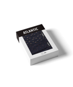 Мужские трусы боксеры Atlantic, набор из 2 шт., хлопок, темно-синие, 2MBX-063