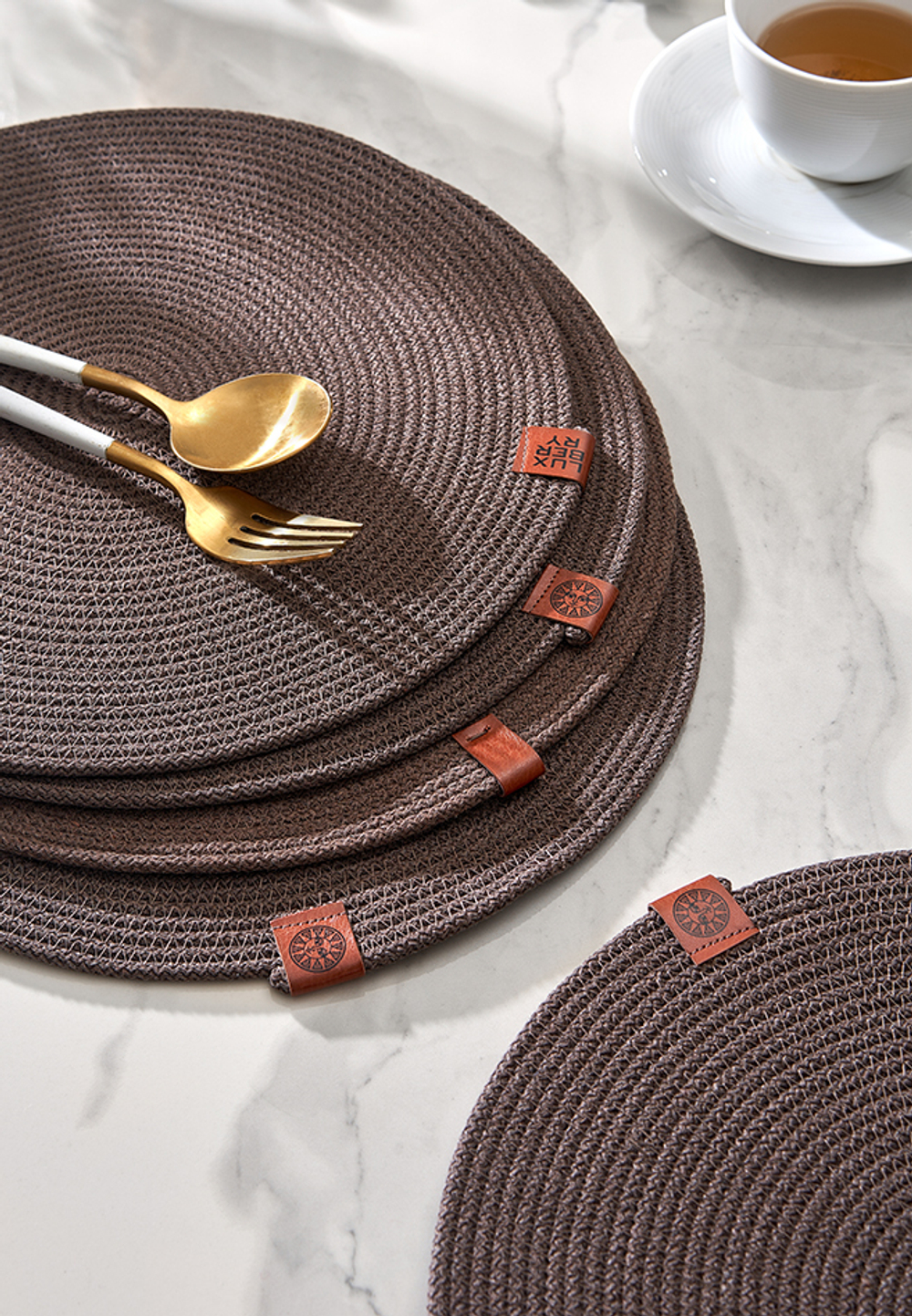 Декоративная салфетка 30см Luxberry Boho шоколадная