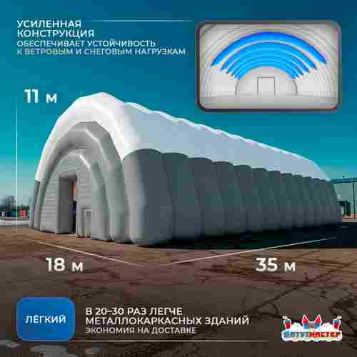 Быстроразводимый ремонтный ангар «Ресурс Плюс», 35×18×11 м