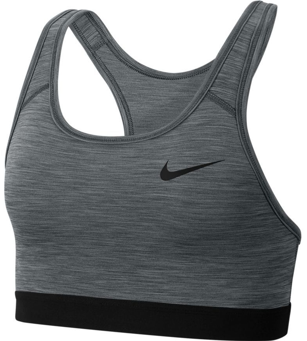 Теннисный бюстгальтер Nike Dri-Fit Swoosh Band Bra Non Pad - smoke grey/htr/black