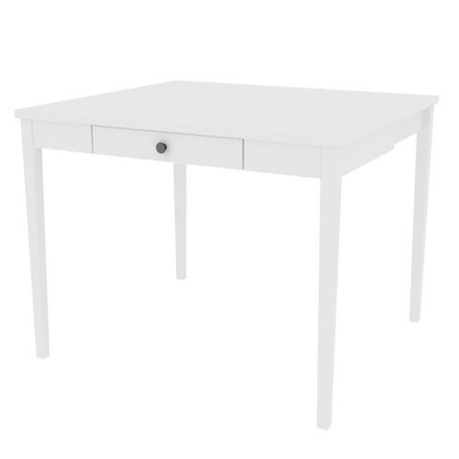 Стол обеденный, 96x75x51(86), Иданас, с откидной крышкой, белый воск