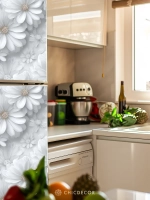 Наклейка на холодильник самоклеящаяся цыеты