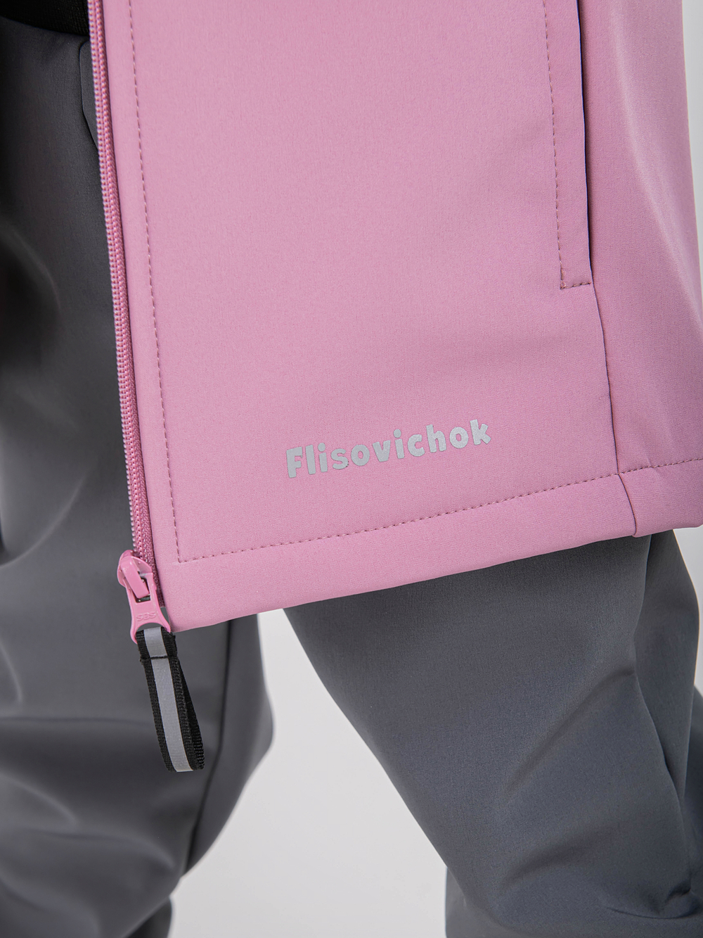 Куртка из софтшелла "Пыльная роза"