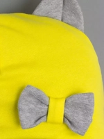 Шапка для девочки с ушками осенняя и снуд