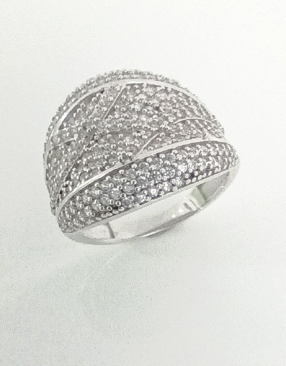 Кольцо ювелирное Эстерелла, серебро 925 пробы, родированное, с фианитами/Ф