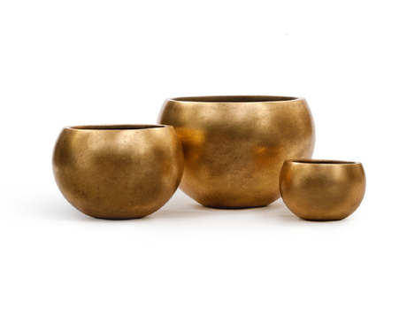 Кашпо TREEZ Effectory - серия Metal - Полусфера