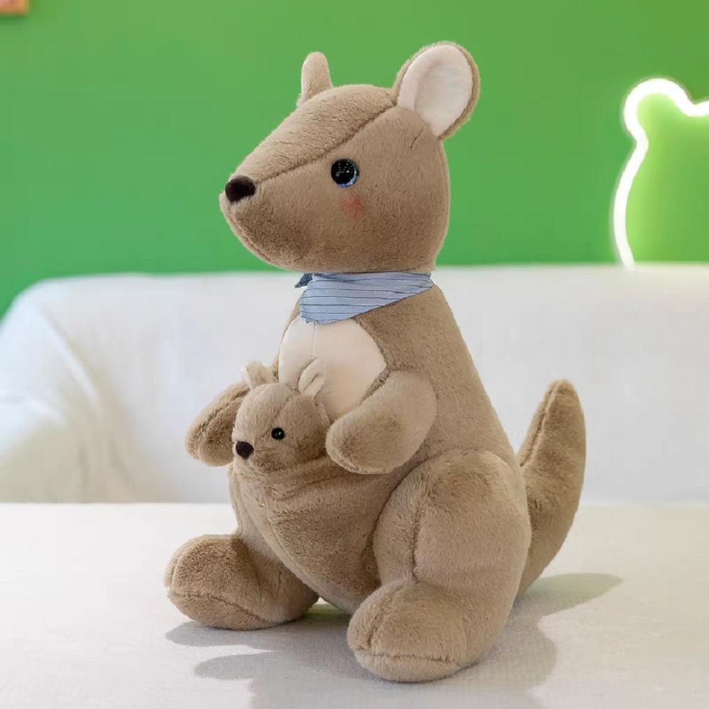 Мягкая игрушка Кенгуру с малышом KiDWoW для девочек, мальчиков, малышей