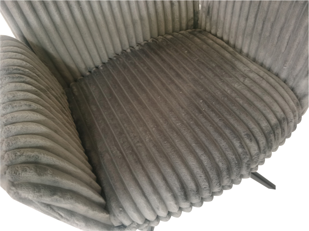 Стул мягкий поворотный 360 с подлокотниками LA ALTA AUGUST, серый