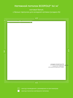 Натяжные потолки 5.8 м2, 16.1 м2