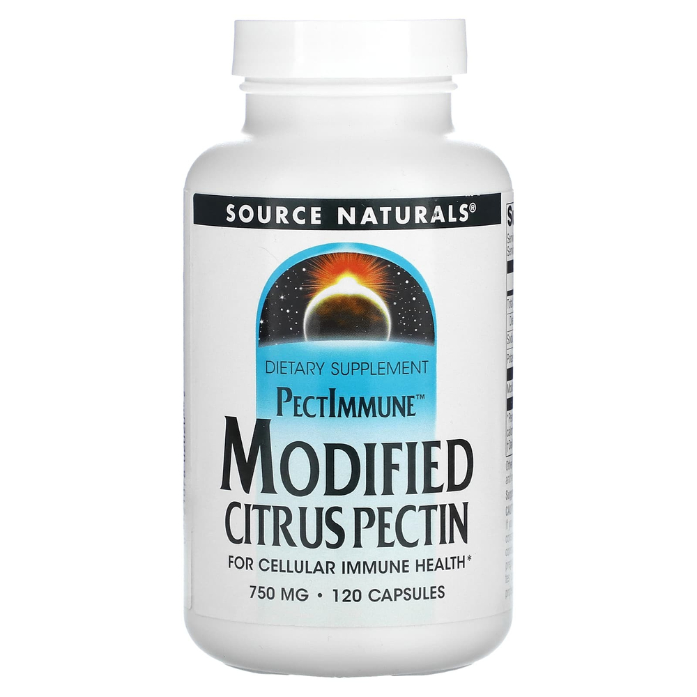 Source Naturals, PectImmune, модифицированный цитрусовый пектин, 120 капсул (187 мг в 1 капсуле)