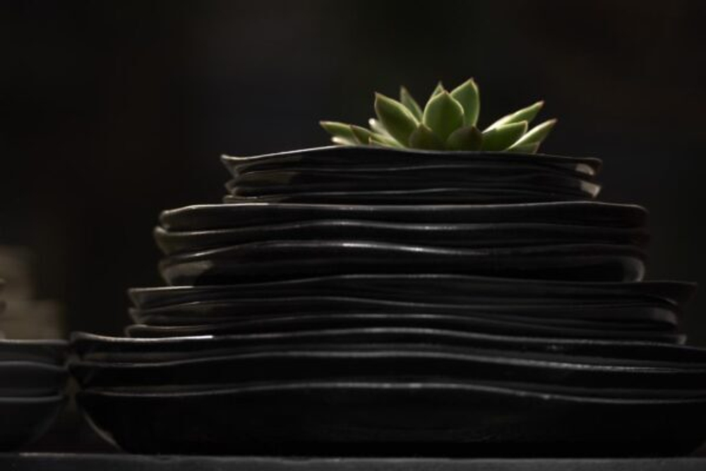 Тарелка плоская SEMPRE керамика/black-white 270х270х15h коллекция Bob