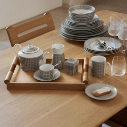 Чайные чашки с блюдцем Mosaique Au 24 Platine (2 шт.)