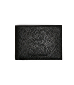 кожаный кошелек + брелок Emporio Armani - черный(Y4R222 Y068E)