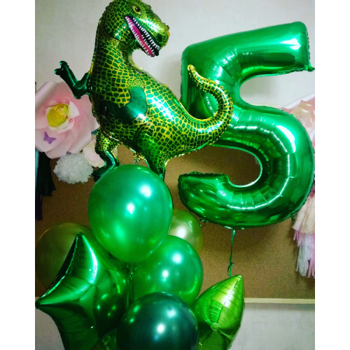 Набор шаров «Зеленая эра с Тираннозавром»