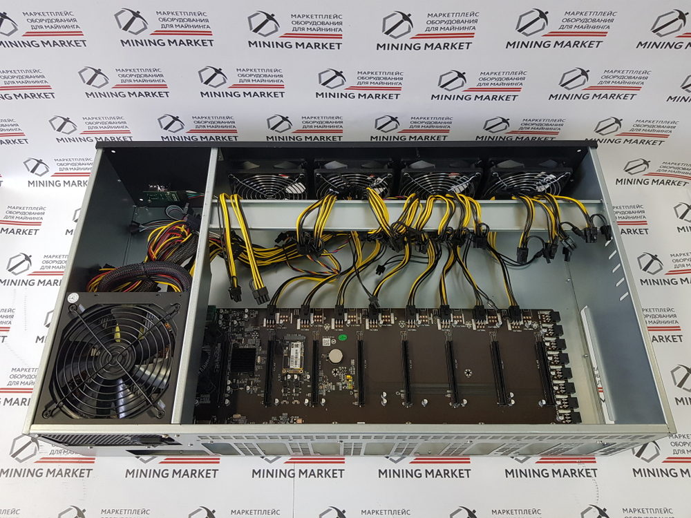 Тушка для майнинга на 8 видеокарт B85 Pro супер-тихая