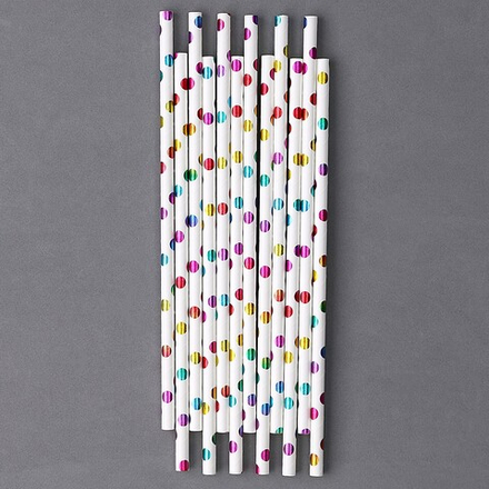 Трубочки для коктейля «Конфетти», набор 12 шт.