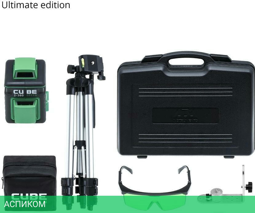 Лазерный нивелир ADA Instruments Cube 2-360 Ultimate Edition Green (A00471)