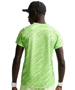Мужская теннисная футболка Nike Court Dri-Fit Victory Print - mean green/black