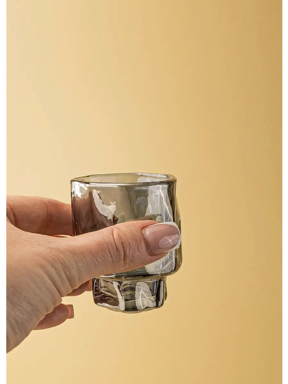 Набор изогнутых рюмок для водки, черный, 60 мл, 6 шт.