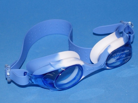 Очки для плавания подростковые LEACCO :SG700  (Сине-белые - С)