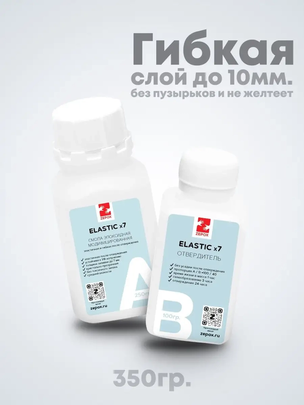 Эпоксидная смола для творчества гибкая Zepox Elastic