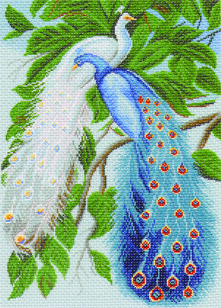 "Павлины"-1236 канва с рисунком