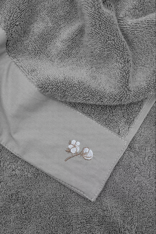 Полотенце из органического хлопка Pure Cotton 80х150 темно-серый