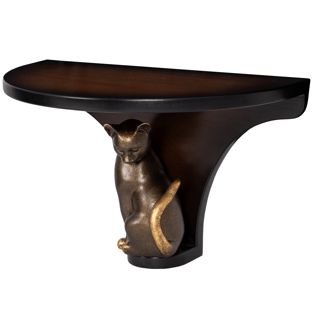 Полочка Кошка Грация Орех Бронза